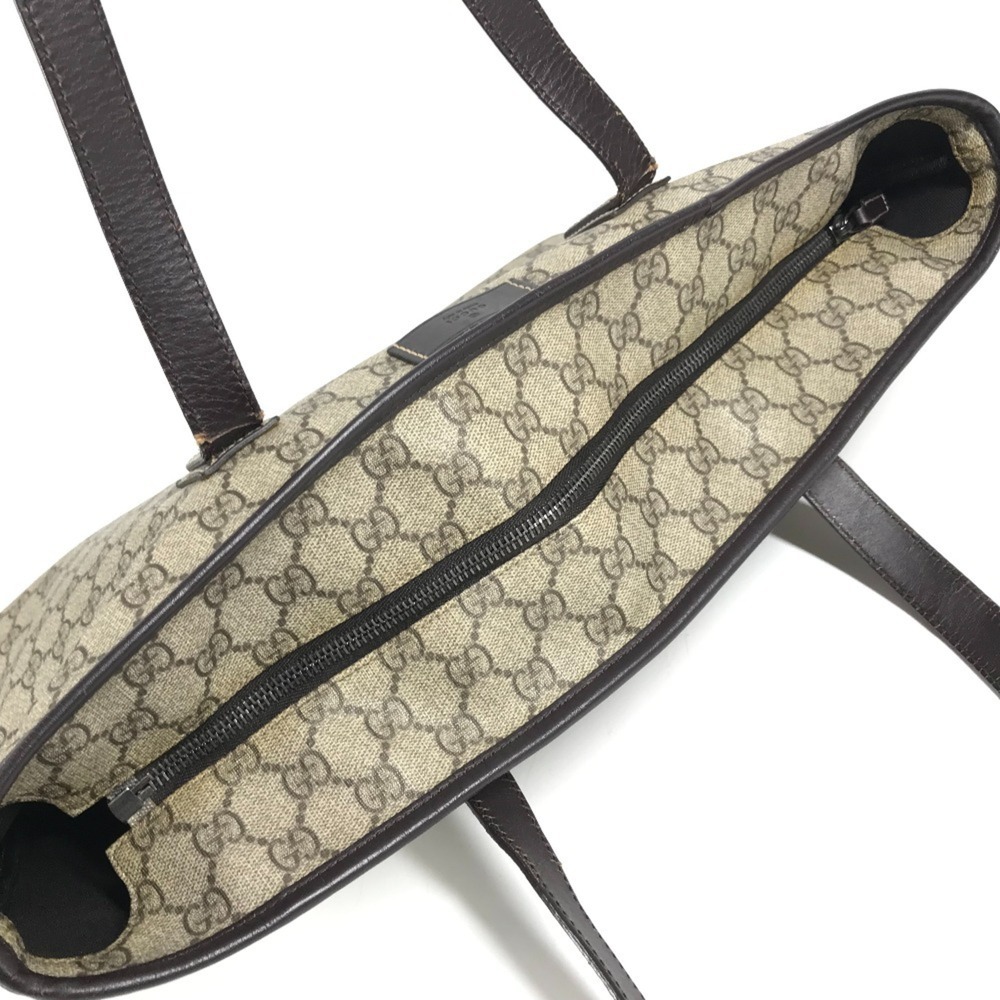 GUCCI 211137 GG Logo Shoulder Bag Tote Supreme Canvas Leather Men's Women's B... - Picture 12 of 16